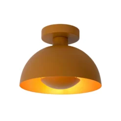 Deckenleuchte Siemon aus Stahl, Ø 25 cm, ockergelb