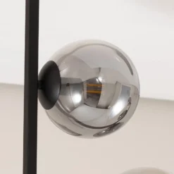 Deckenleuchte Soma, grafit/schwarz, Glas, E14