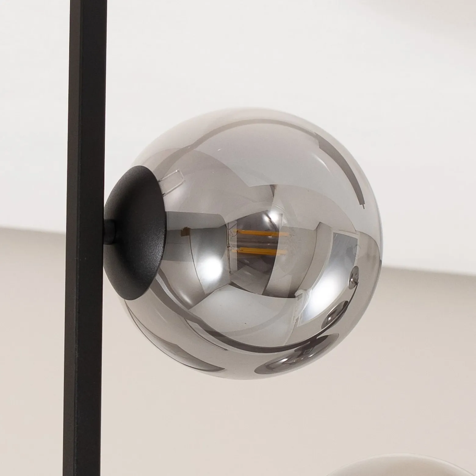 Deckenleuchte Soma, grafit/schwarz, Glas, E14