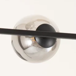 Deckenleuchte Soma, grafit/schwarz, Glas, E14