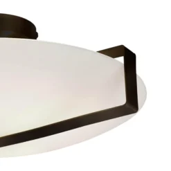 Deckenleuchte Sundial, schwarz/opalweiß, Stahl, Glas, E27