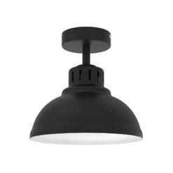 Deckenleuchte Sven, 1-flammig, schwarz, Stahl, E27