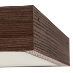 Deckenleuchte Tromsö, walnuss, 50 x 50 cm, Holz/Glas