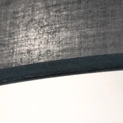 Deckenleuchte Ufo mit Leinenschirm, grau