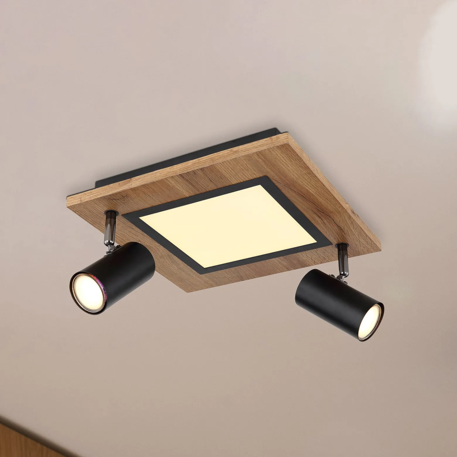 Deckenleuchte Ulla mit LEDs, 2-flammig, 30x30cm