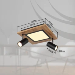 Deckenleuchte Ulla mit LEDs, 2-flammig, 30x30cm