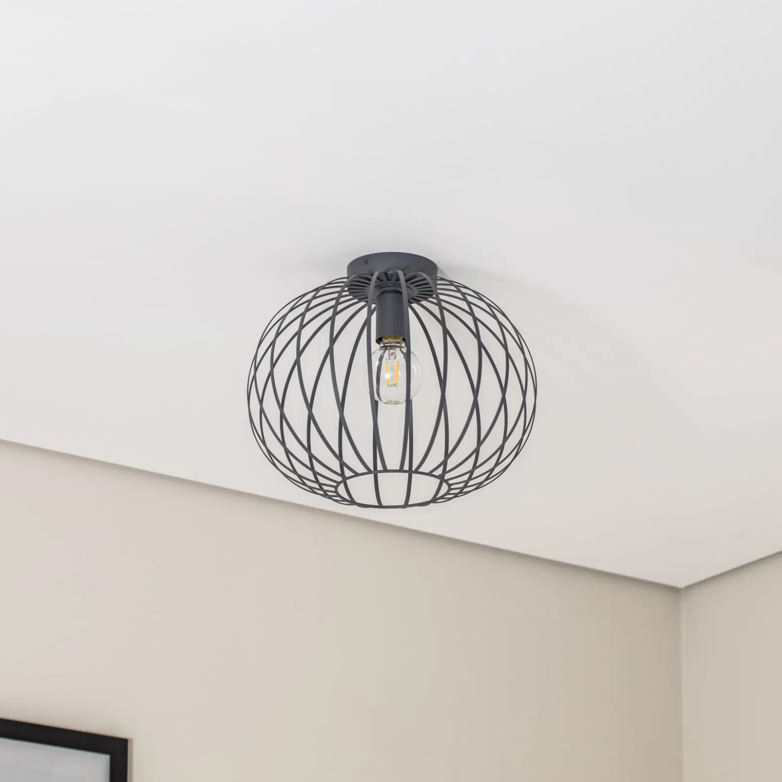 Deckenleuchte Valor, anthrazit, Stahl, Ø 40 cm