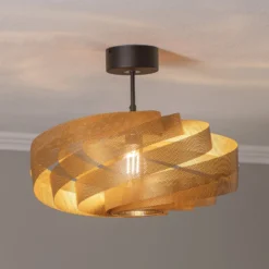Deckenleuchte Vento, goldfarben, Ø 50 cm