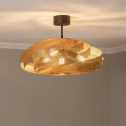 Deckenleuchte Vento, goldfarben, Ø 60 cm
