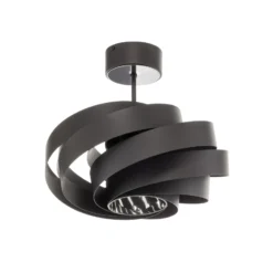 Deckenleuchte Vento, schwarz, Ø 40 cm, Metall, E27