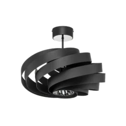 Deckenleuchte Vento, schwarz, Ø 50 cm, Metall, E27