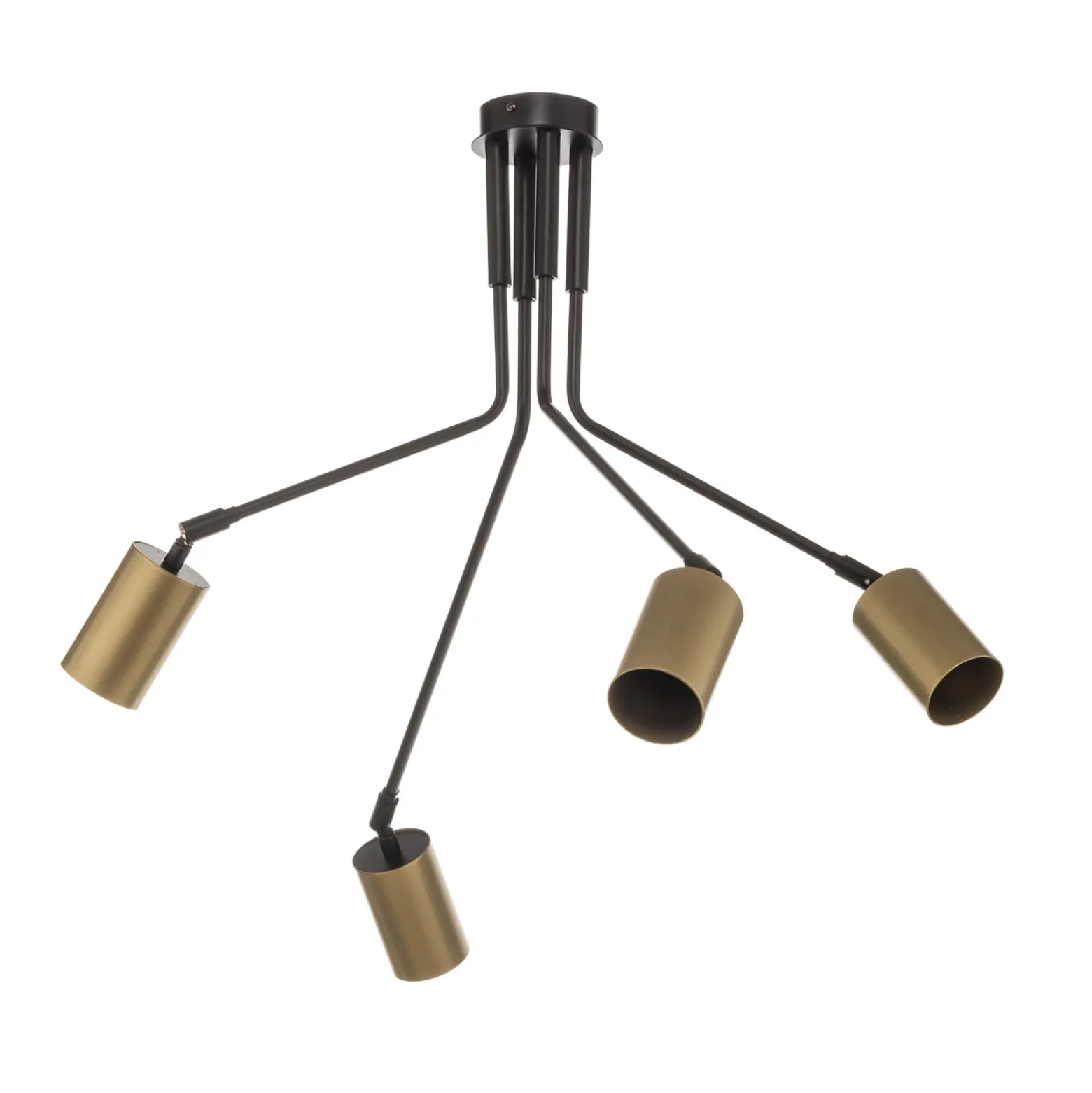 Deckenleuchte Verno 4 Black in Schwarz und Gold