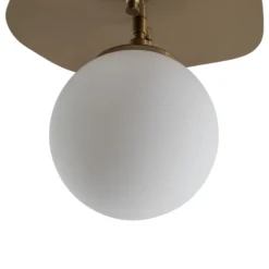 Deckenleuchte Well, goldfarben, Glas, Ø 20 cm, E14