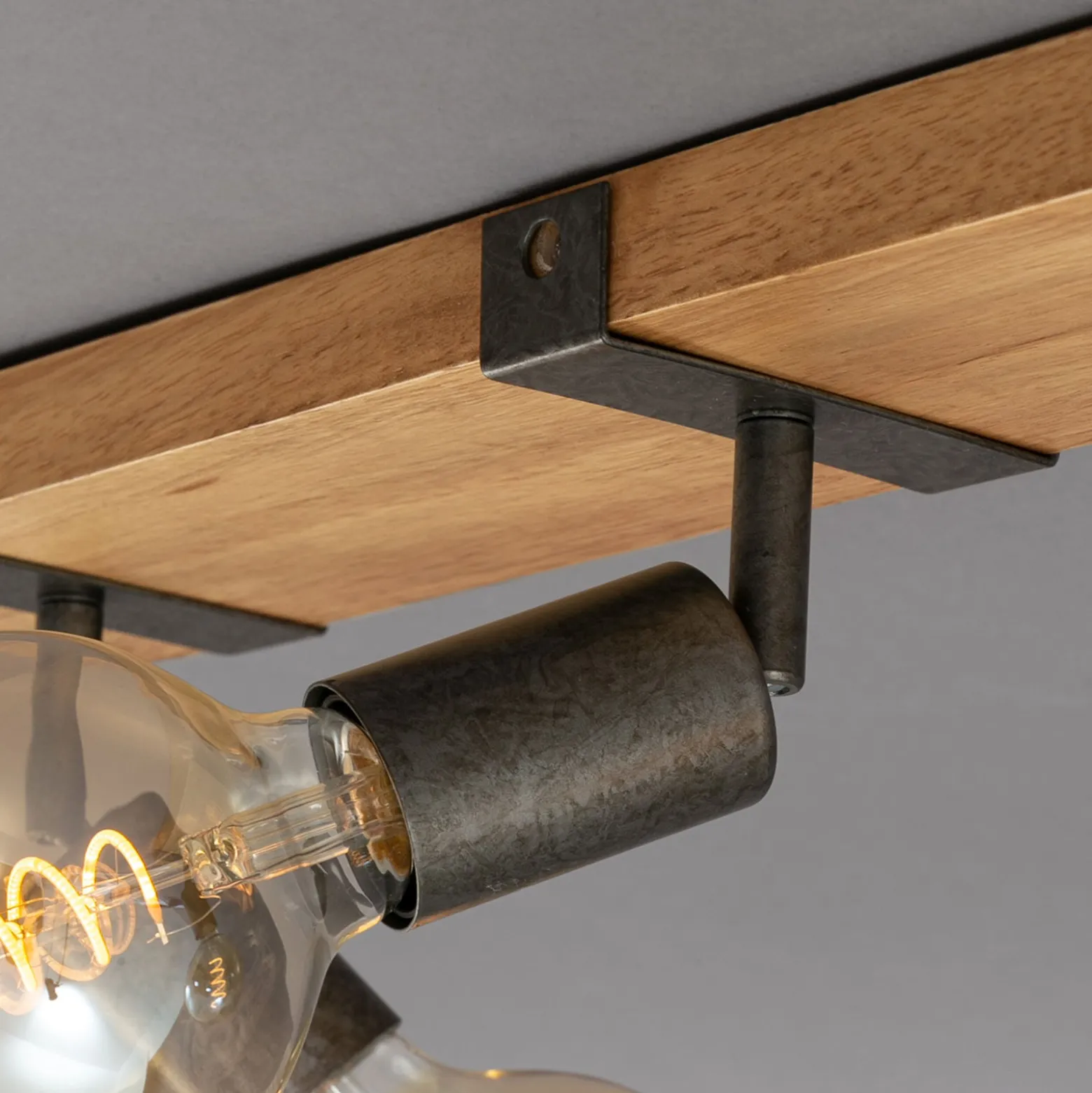 Deckenleuchte Wood Basic, dreiflammig