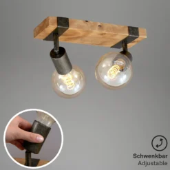 Deckenleuchte Wood Basic, zweiflammig