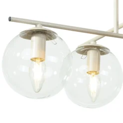 Deckenleuchte Zoe, beige, Länge 51 cm, Glas, 4-flammig, E14