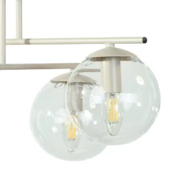 Deckenleuchte Zoe, beige, Länge 51 cm, Glas, 4-flammig, E14