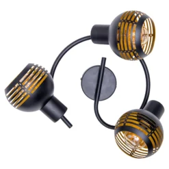 Deckenrondell Casco, dreiflammig, schwarz