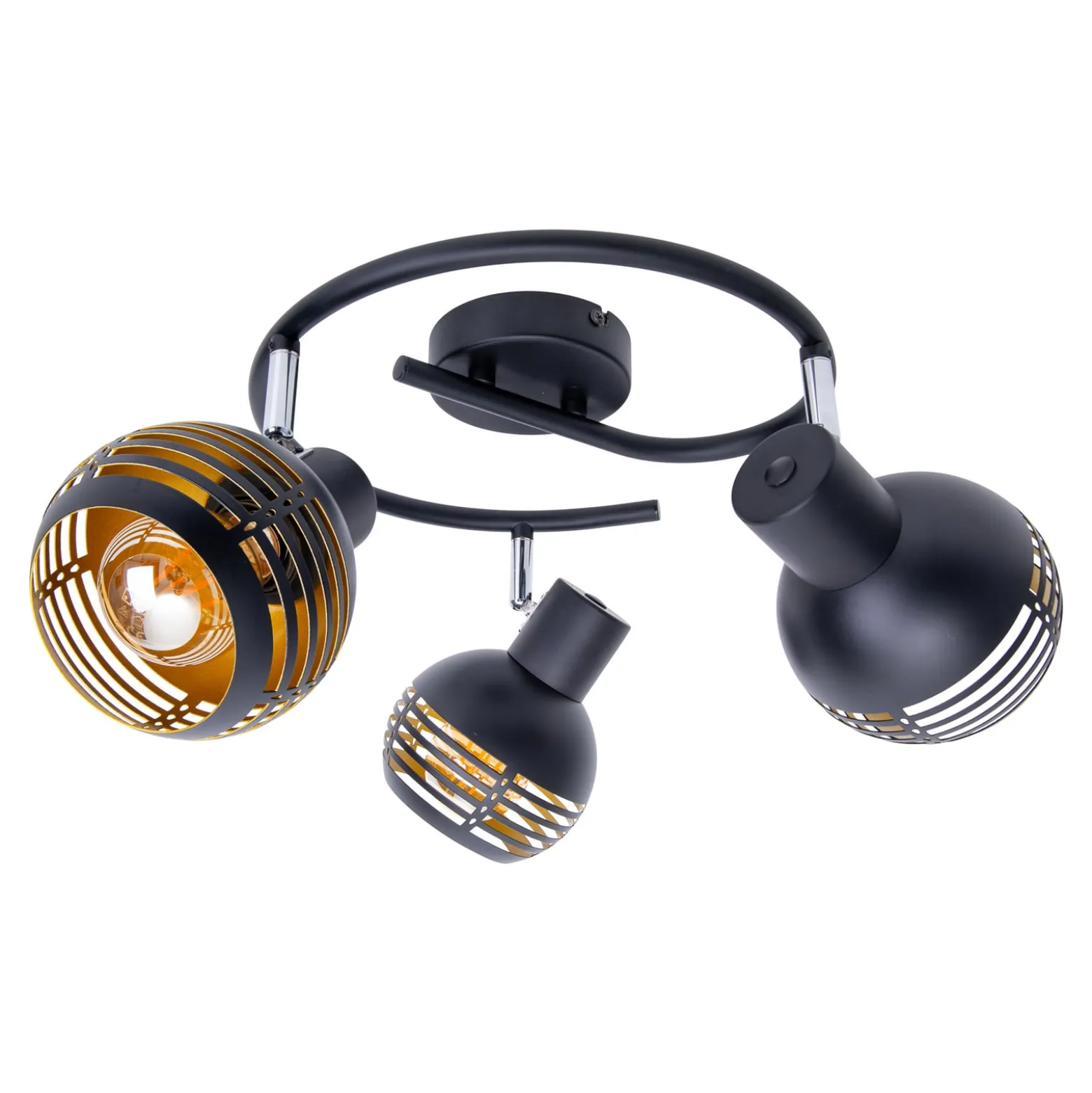 Deckenrondell Casco, dreiflammig, schwarz