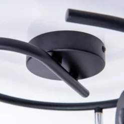 Deckenrondell Casco, dreiflammig, schwarz
