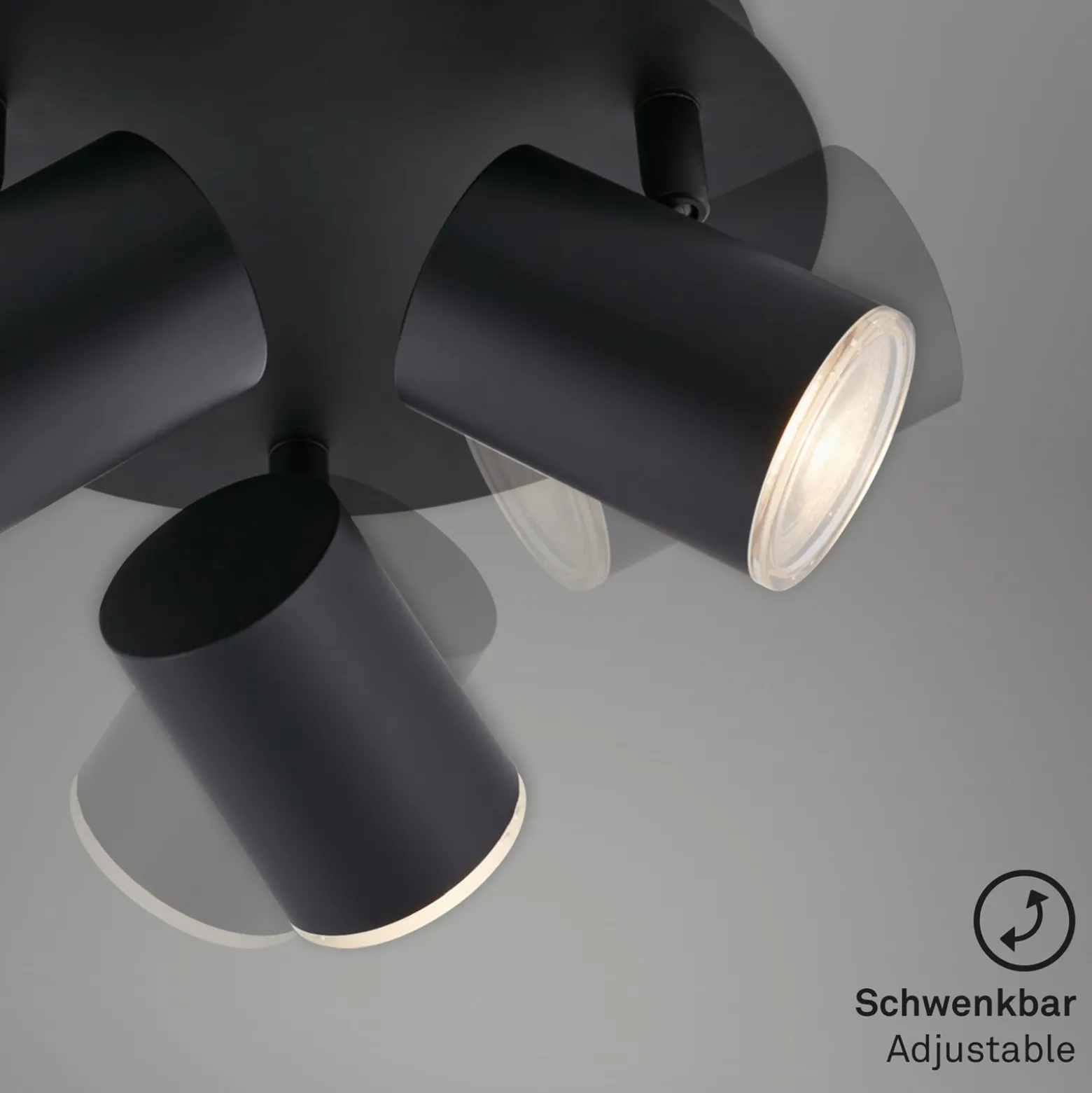 Deckenspot Banyo Splash GU10 IP44 rund dreiflammig