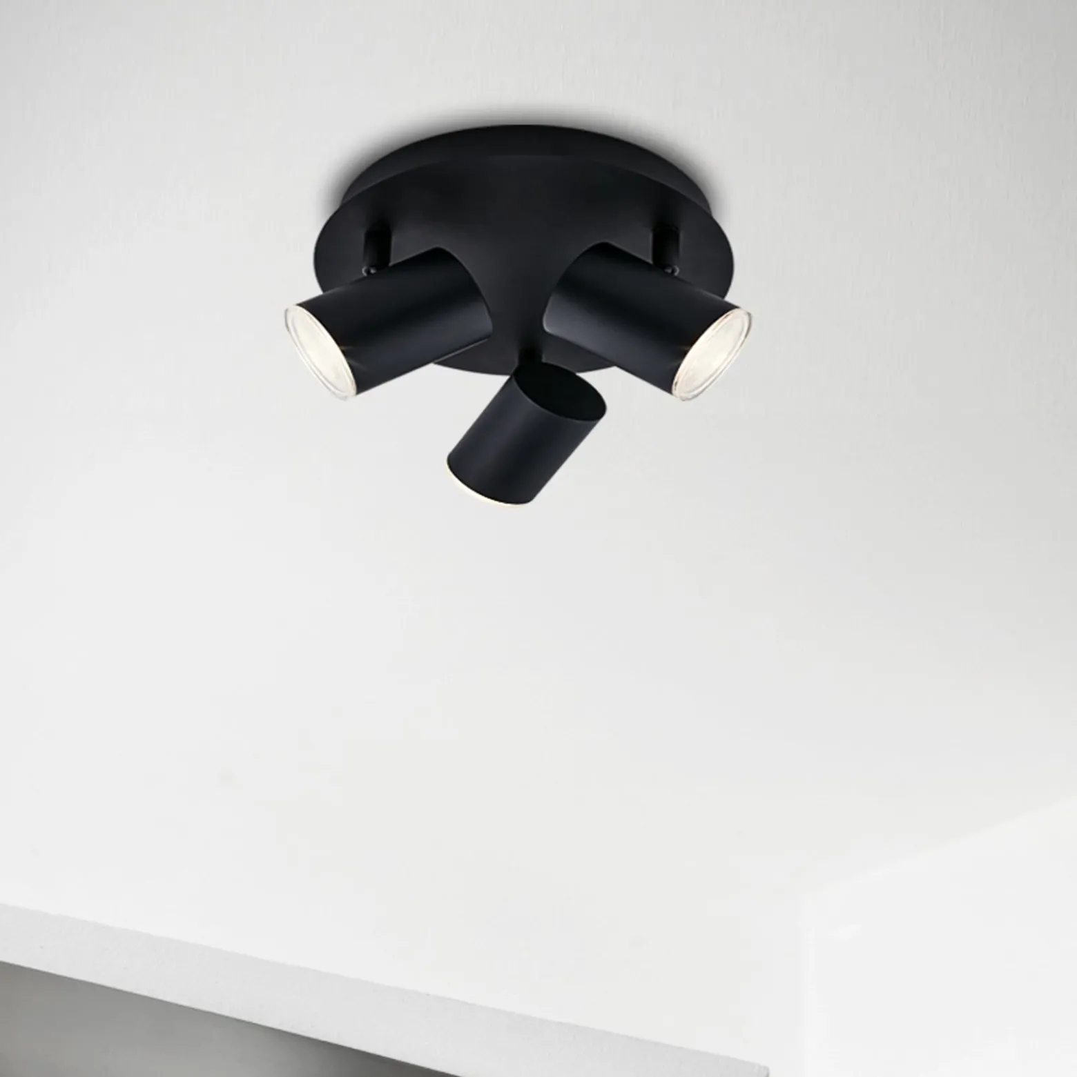 Deckenspot Banyo Splash GU10 IP44 rund dreiflammig