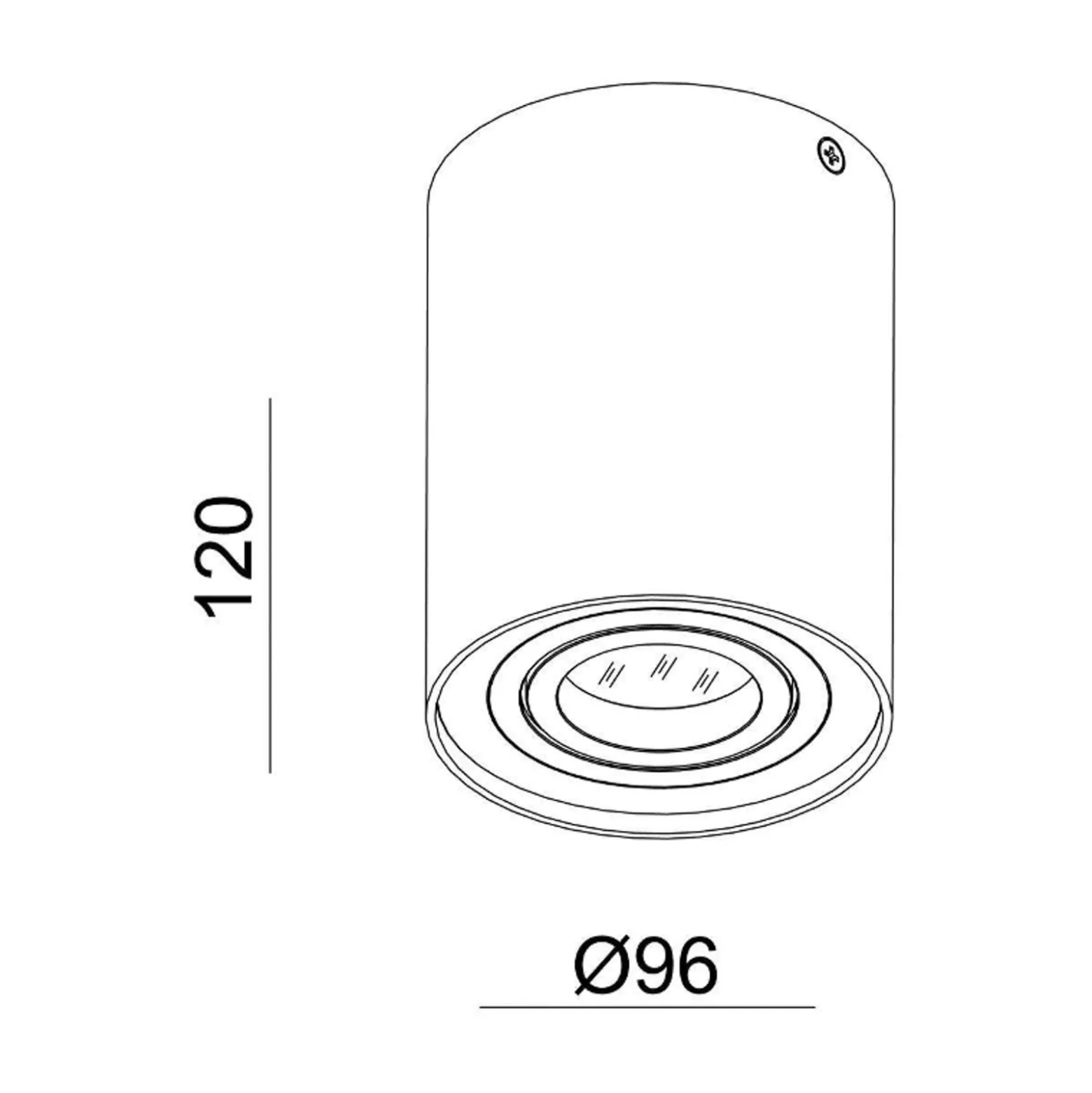 Deckenspot Bengala, silber, Ø 9,6 cm, dreh- und schwenkbar