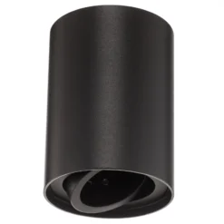 Deckenspot Bima, rund schwarz