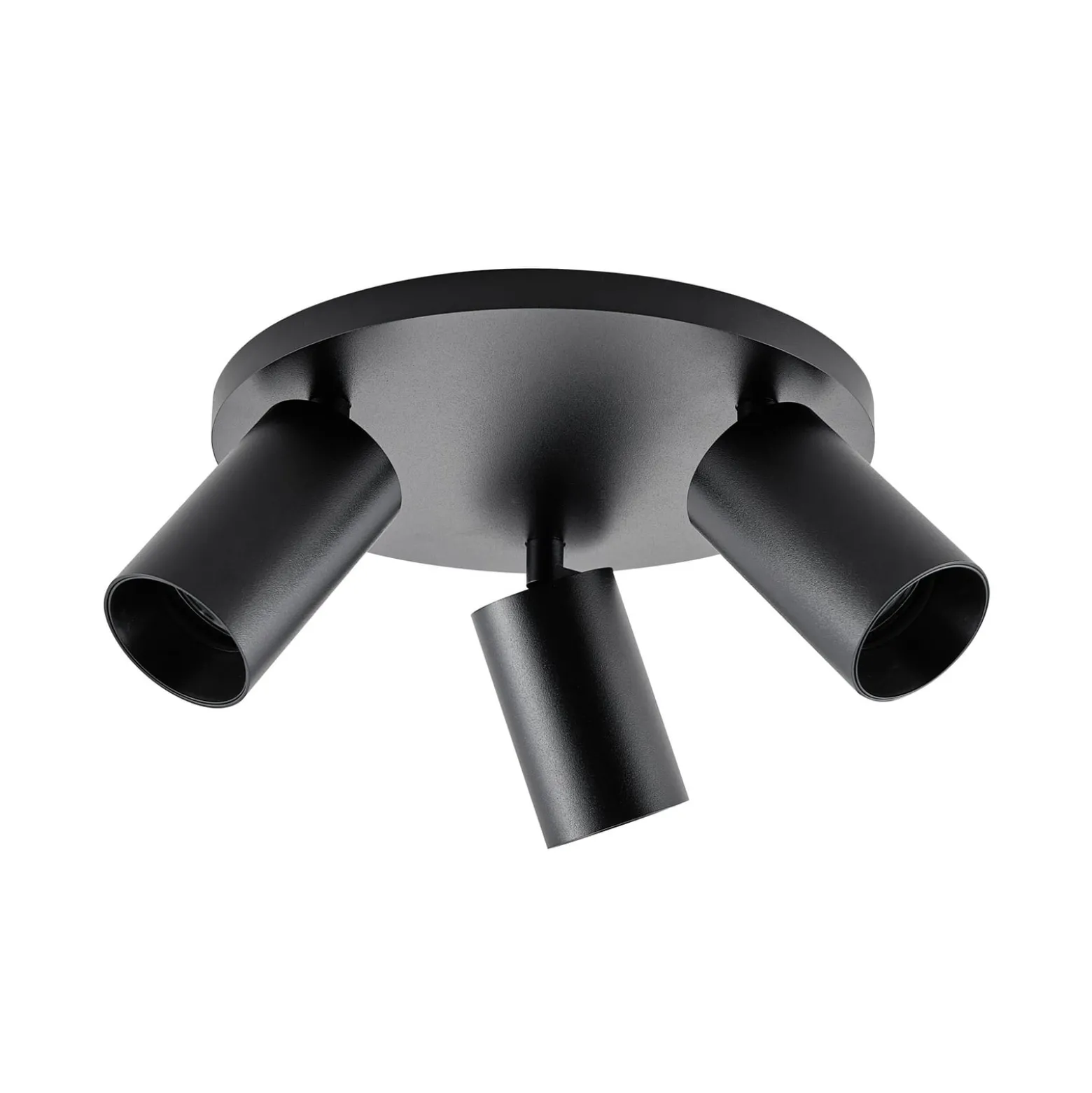 Deckenspot CAN TILT, schwarz, Ø 25 cm, 3-flammig Metall GU10