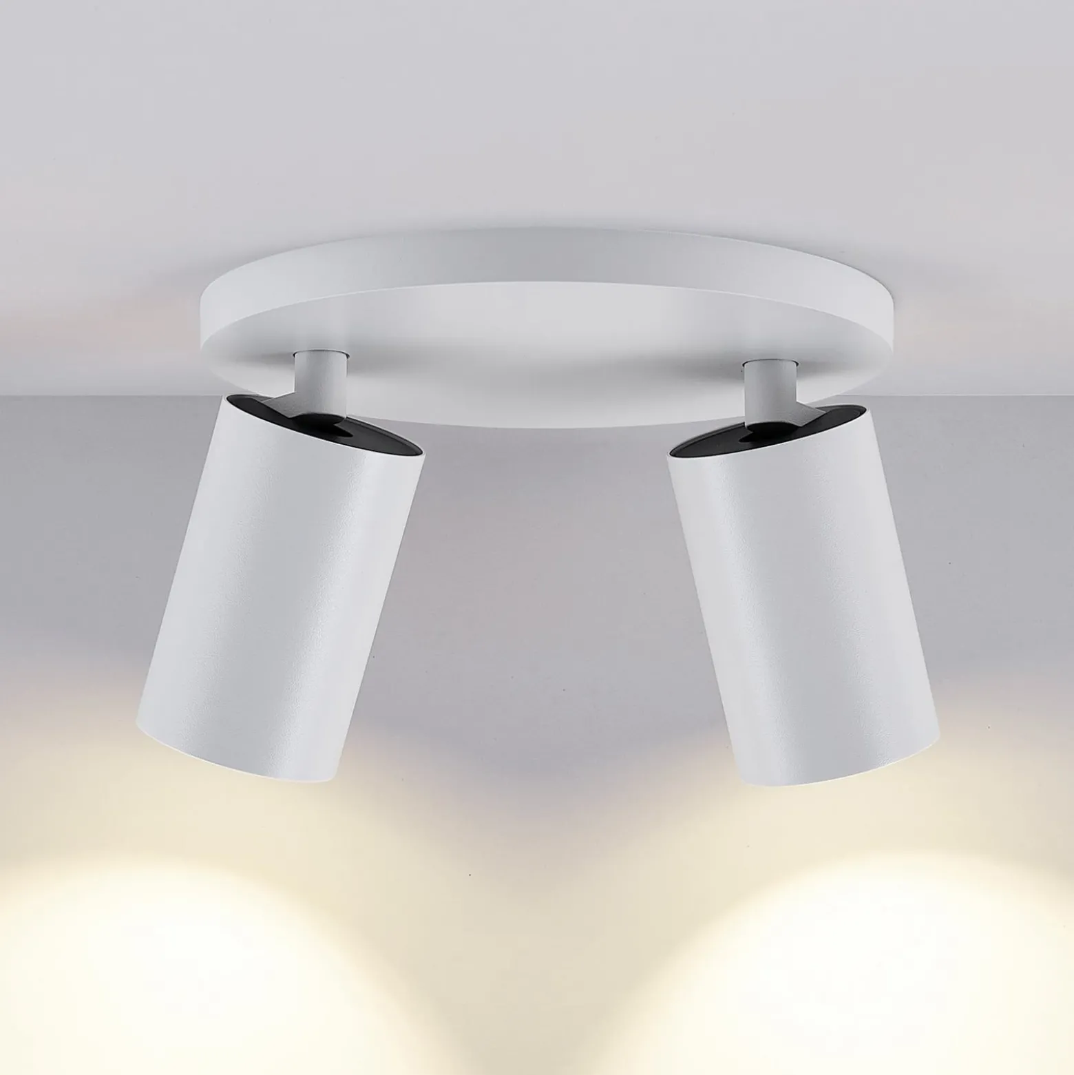 Deckenspot CAN TILT, weiß, Ø 20 cm, 2-flammig, Metall, GU10