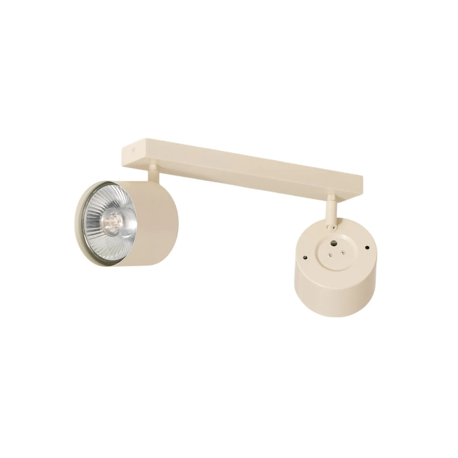 Deckenspot Chloe verstellbar zweiflammig, beige