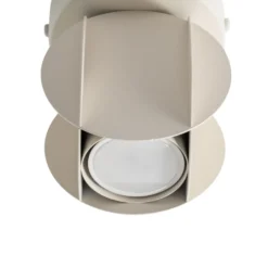 Deckenspot GAMBIT, cremeweiß, Ø 10 cm, Metall, GU10