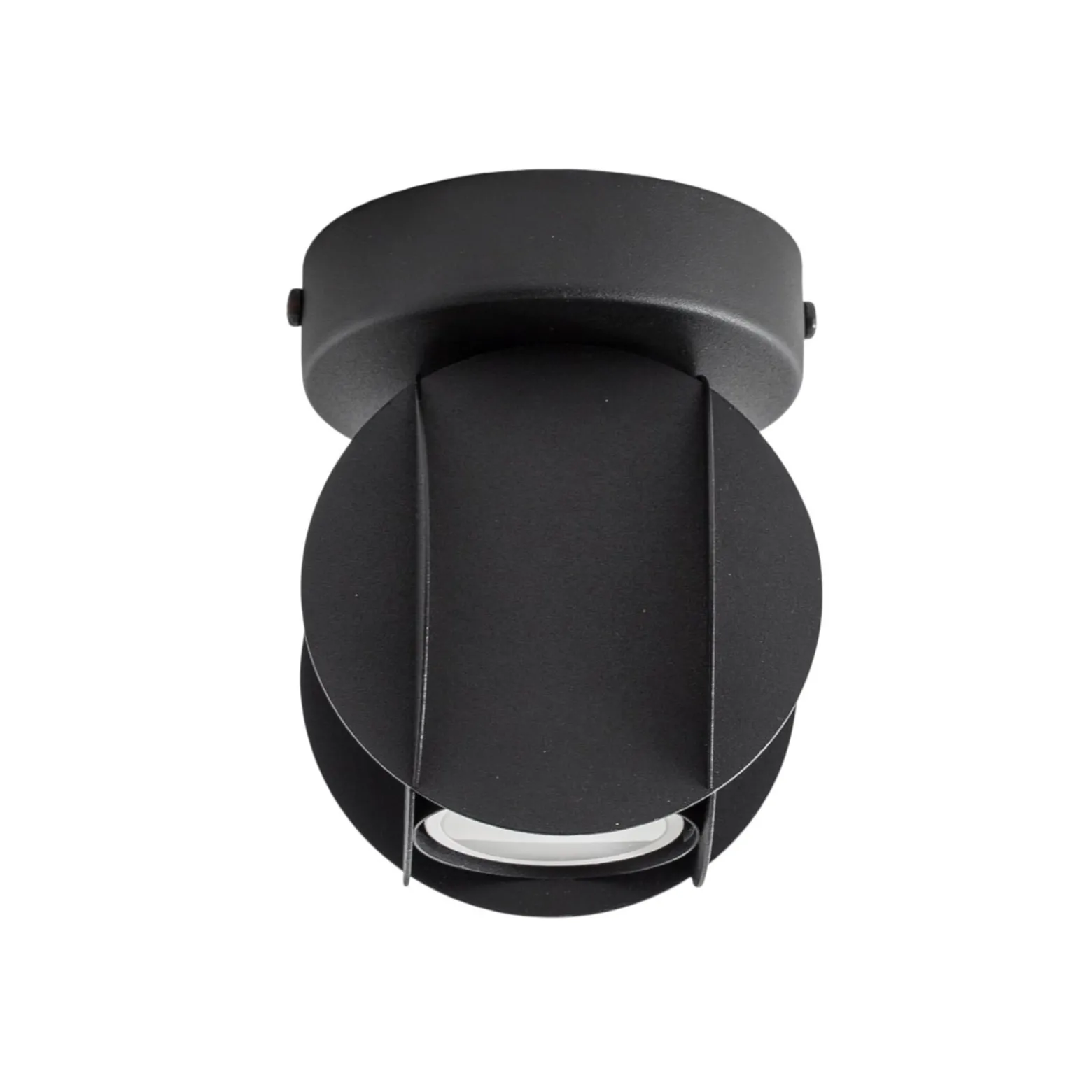 Deckenspot GAMBIT, schwarz, Ø 10 cm, Metall, GU10-LED