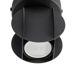 Deckenspot GAMBIT, schwarz, Ø 10 cm, Metall, GU10-LED