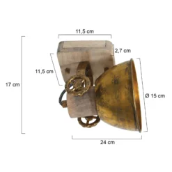 Deckenspot Gearwood, 1-flammig bronze