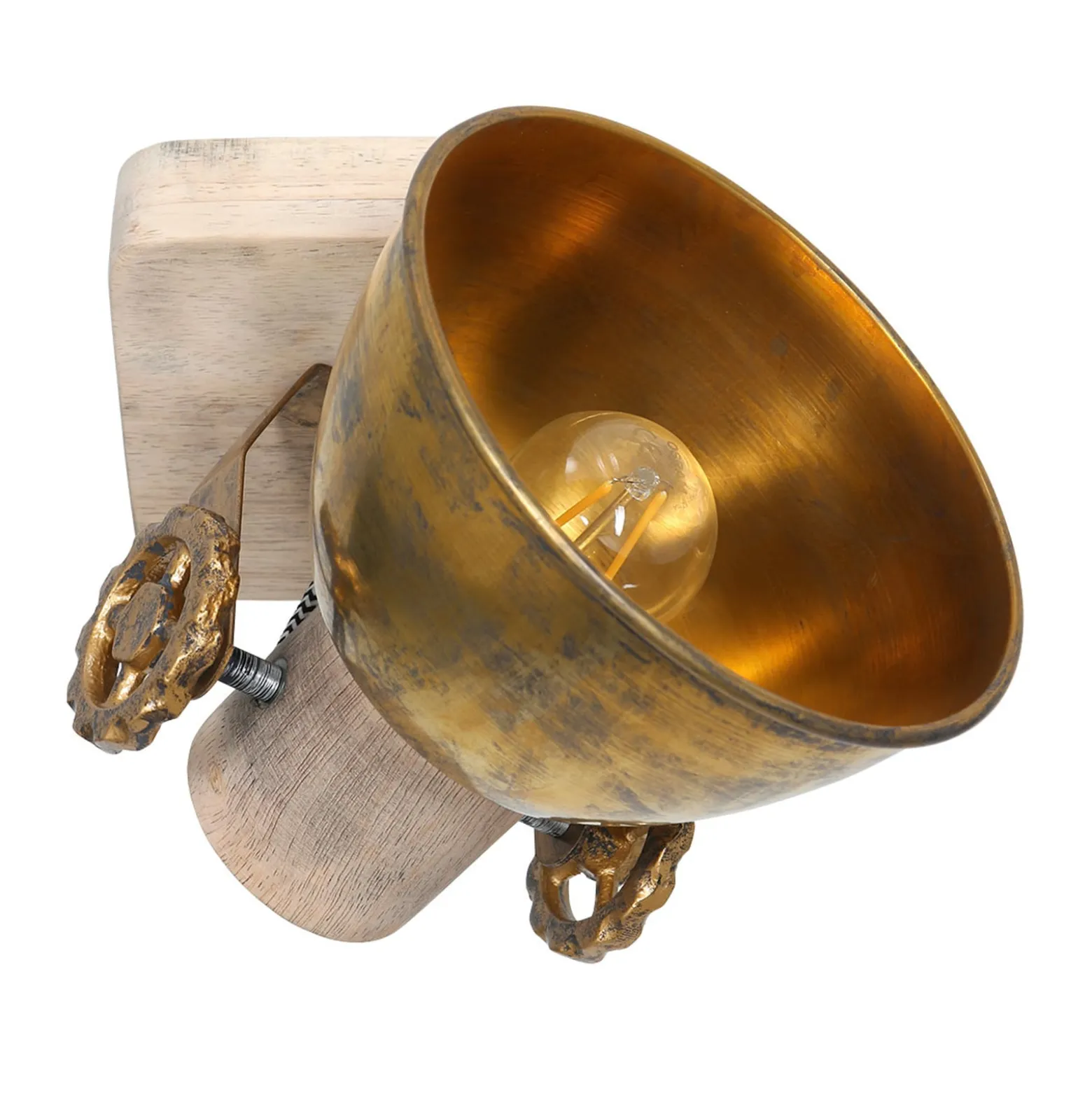Deckenspot Gearwood, 1-flammig bronze