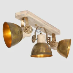 Deckenspot Gearwood, 3-flammig bronze