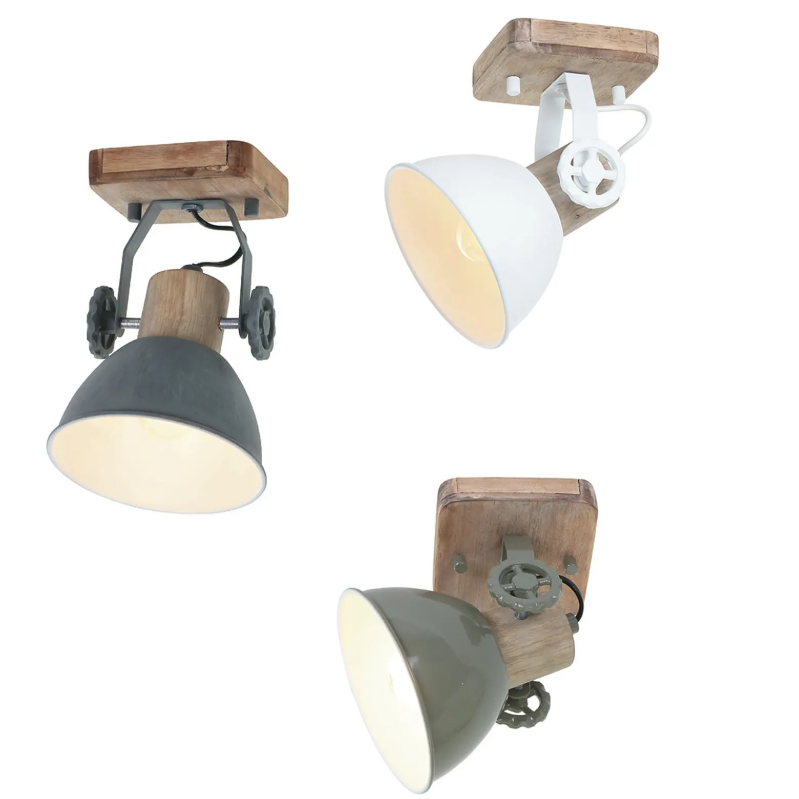 Deckenspot Gearwood, 1-flammig, grau