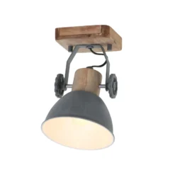Deckenspot Gearwood, 1-flammig, grau