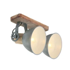 Deckenspot Gearwood, 2-flammig, grau