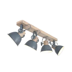 Deckenspot Gearwood, 4-flammig, grau