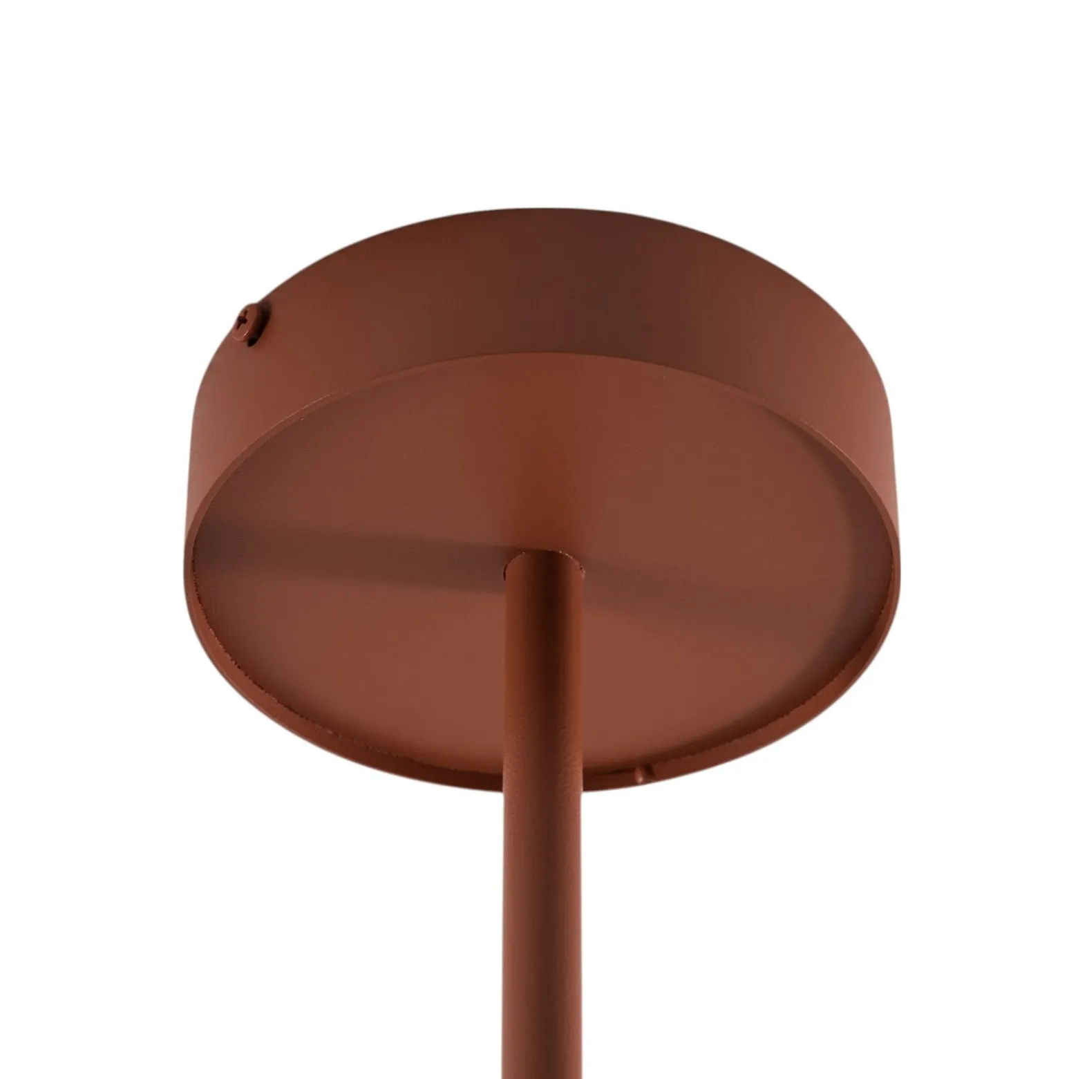 Deckenspot Leda 3, ziegelrot, 3-flammig, Stahl, Höhe 76 cm