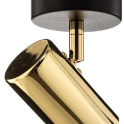 Deckenspot Lund in Schwarz und Gold, einflammig