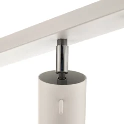 Deckenspot Round, weiß, sechsflammig linear