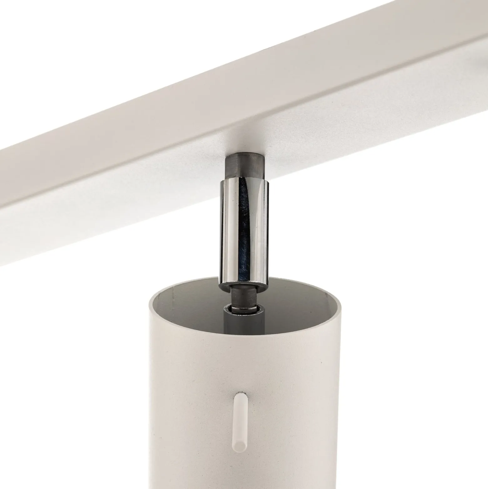 Deckenspot Round, weiß, sechsflammig linear