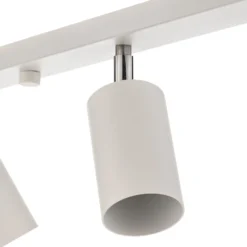 Deckenspot Round, weiß, sechsflammig linear