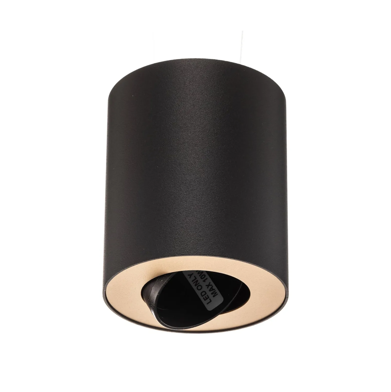 Deckenspot Set, verstellbar, schwarz, innen gold