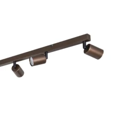 Deckenspot Top, justierbar, braun, achtflammig linear