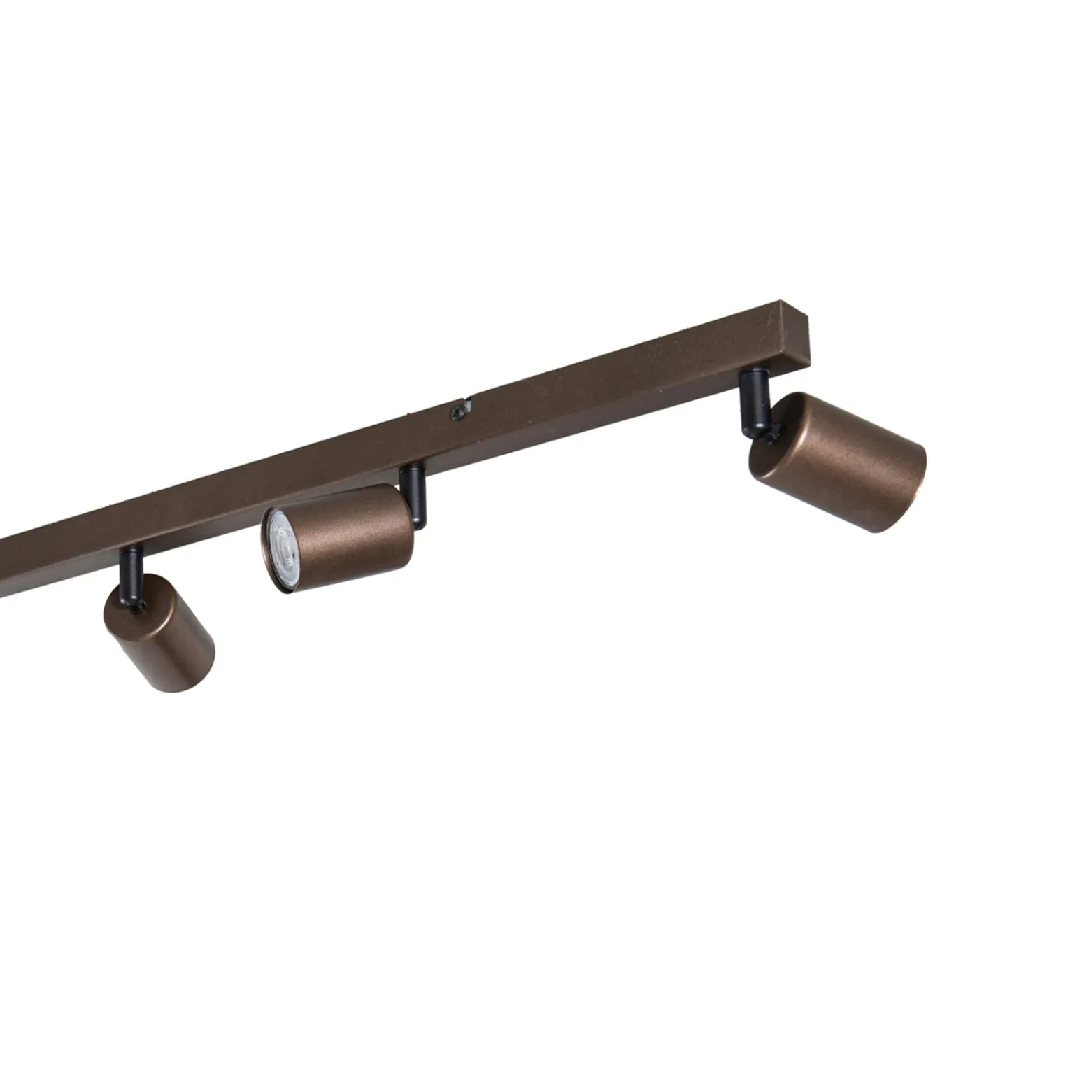 Deckenspot Top, justierbar, braun, achtflammig linear