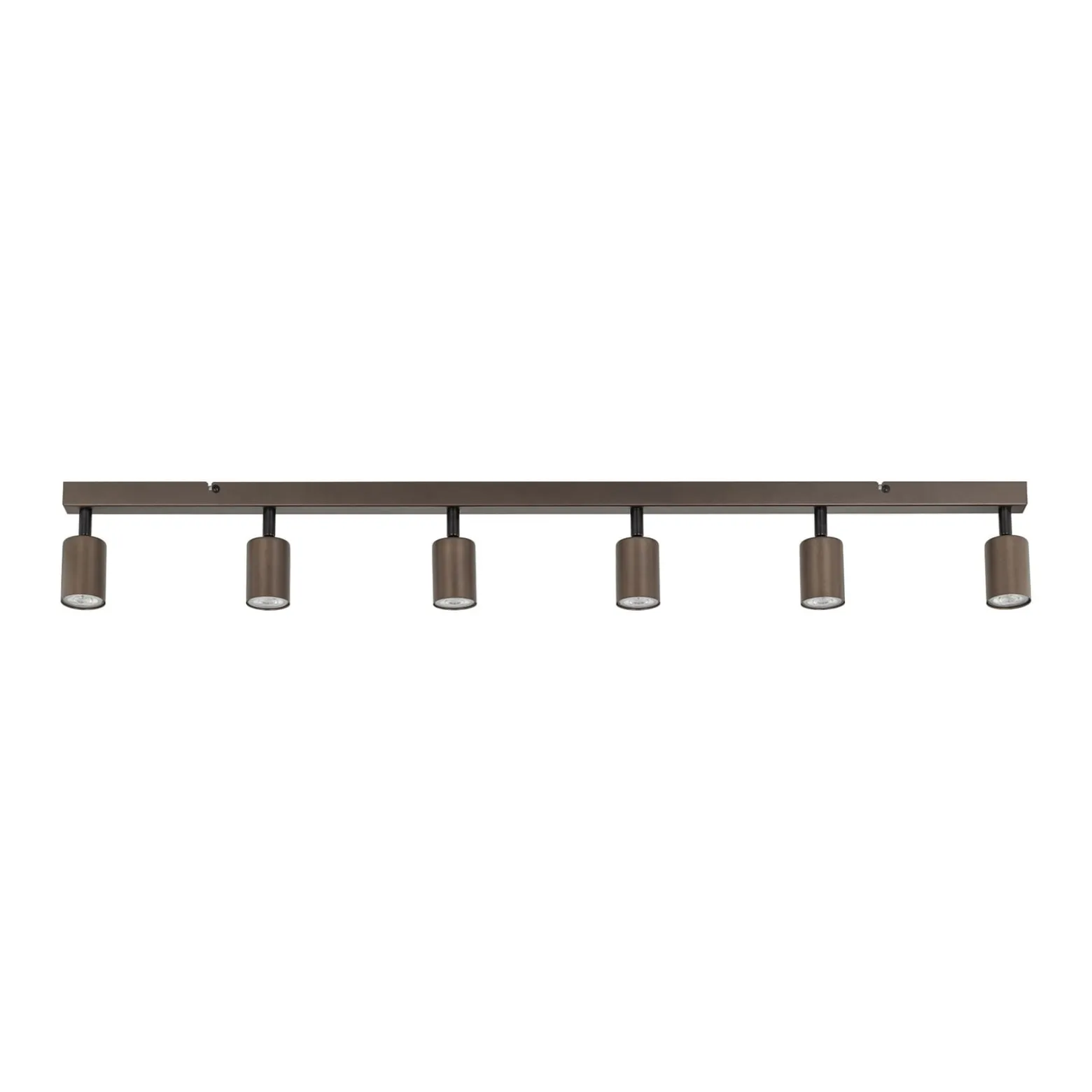 Deckenspot Top, justierbar, braun, sechsflammig linear